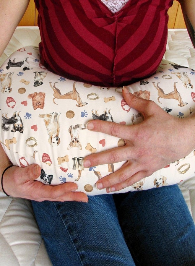 ZoUbqchY Watercolor Dogs Paws Heart Nursing Pillow Covers for Boy Girl Cute Dog Breeds Nursing Pillow Slipcovers for Breastfeeding Pillows Dogs Lovers Gift Soft Stretchy Removable Covers for Newborn Infant - Image 3